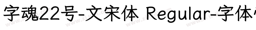 字魂22号-文宋体 Regular字体转换